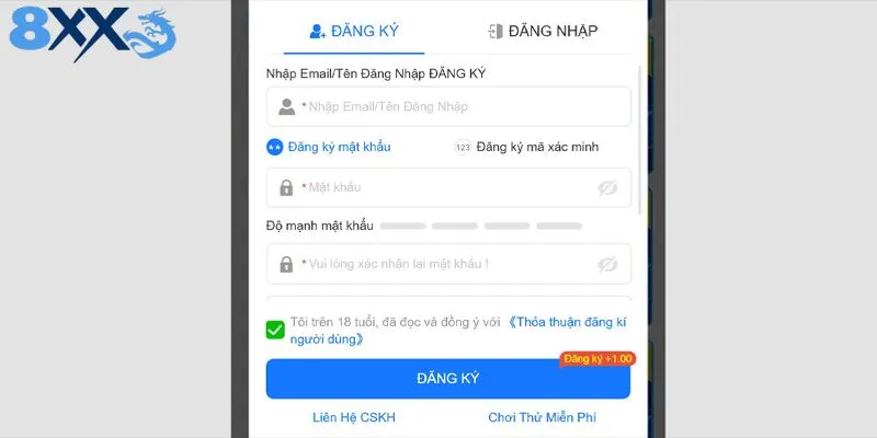 Hướng dẫn đăng ký 8XX cho các tân thủ